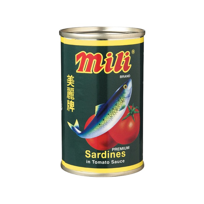 

Mili Premium Sardines in Tomato Sauce / Ikan Sarden Saos Tomat / Jack Mackerel in Tomato Sauce