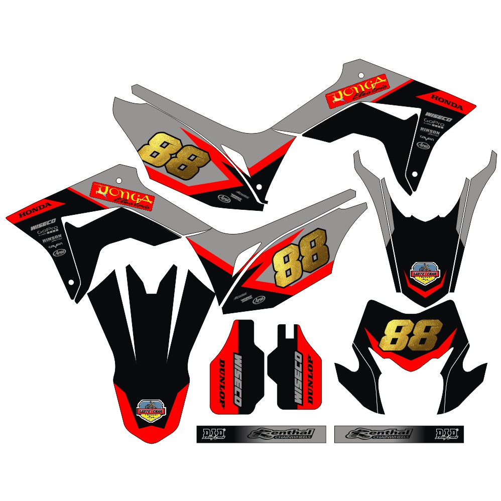 Sticker DECAL CRF 150 L Bisa Custom Stiker Honda CRF 150 L  (28)