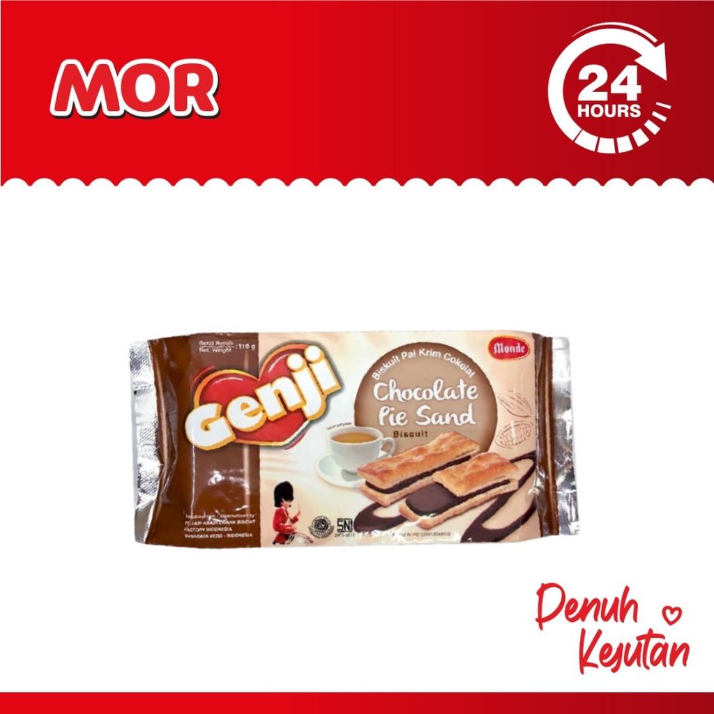 

MONDE Genji Chocolate Pie Sand Biscuit Biskuit Pai Krim Coklat 110 gr