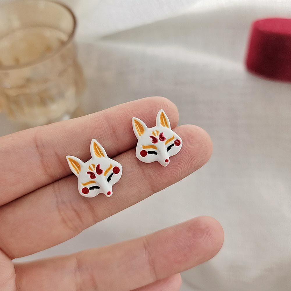 Mxbeauty Wanita Anting Tusuk Lucu Manis Untuk Gadis Hewan Jepang Sakura Temperamen Drop Earrings