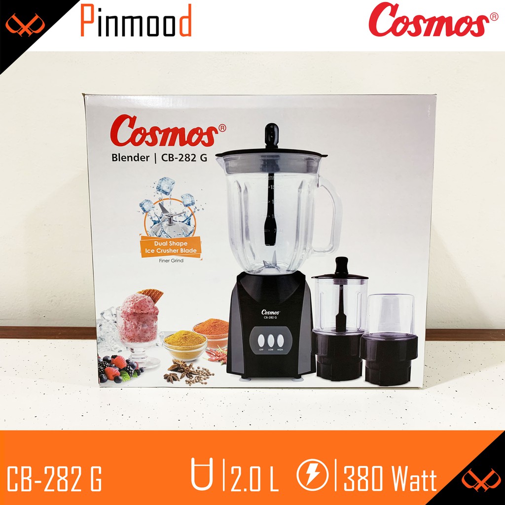 COSMOS BLENDER CB-282 G [ 2 LITER ] 3 IN 1 JUMBO GLASS ICE CRUSHER BLADE KACA