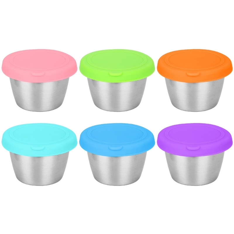 Zzz Cup Saus Celup Reusable Anti Bocor 6 Warna Untuk Kotak Makan Siang / Piknik / Travel