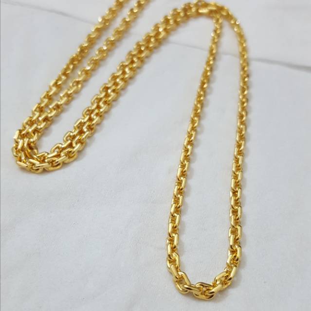 Kalung Rantai Nori Berlapis Emas Asli Tebal 2,5mm