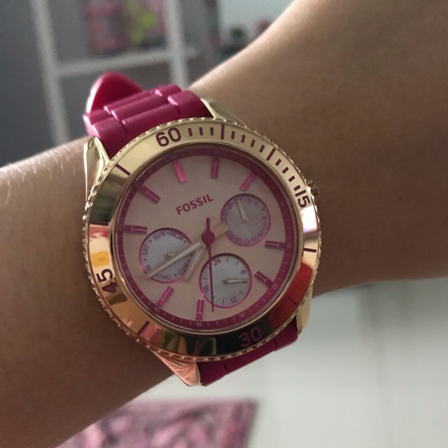 Jam Fossil Rubber Pink