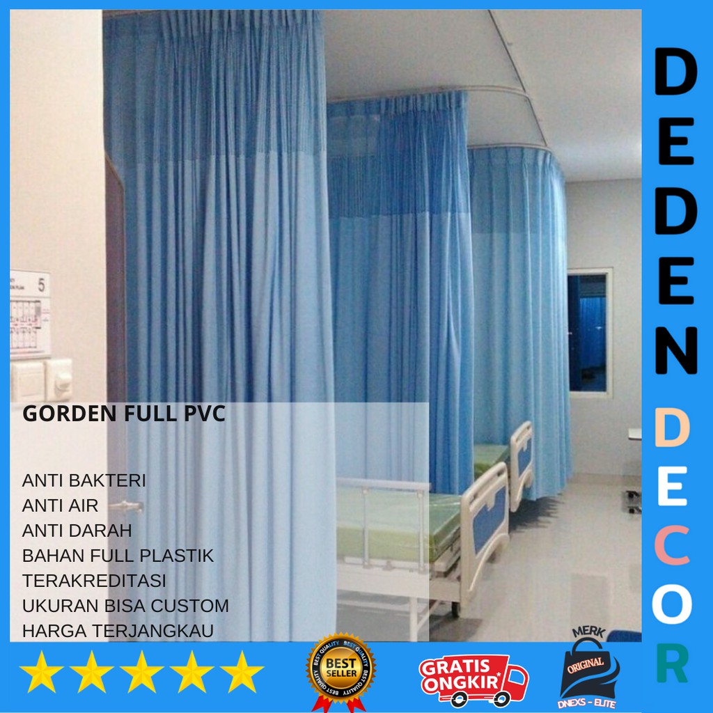 harga tirai gorden rumah sakit anti noda anti bakteri