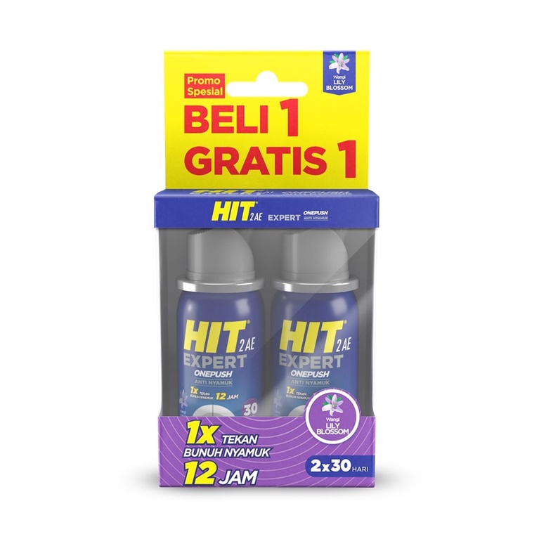 Paket Hemat HIT One Push Expert 10ml Isi 2 Pcs Obat Semprot Anti Nyamuk