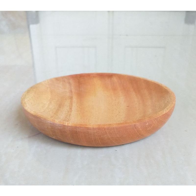 piring susi/lepek 12cm kayu mahoni