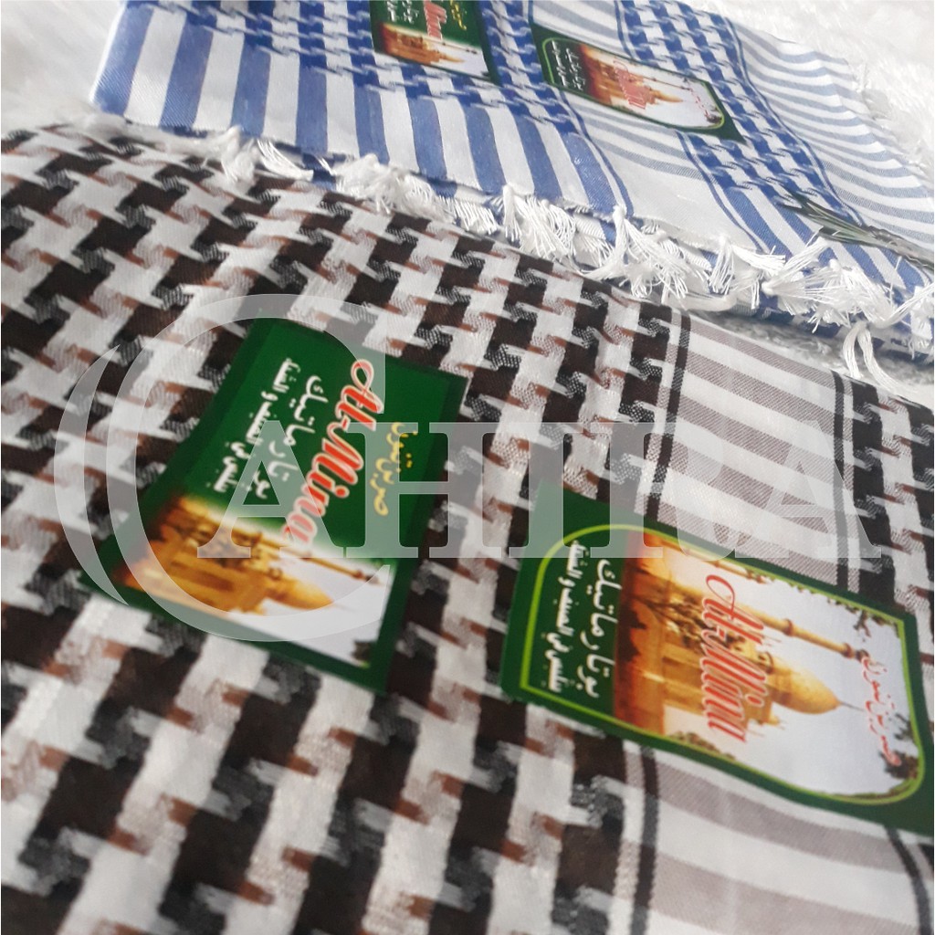 SORBAN PALESTINA HITAM PUTIH SORBAN HAJI SORBAN HITAM PUTIH SORBAN MOTIF ALMINA JAGUNG