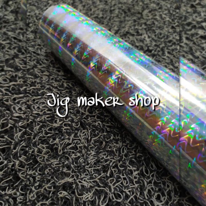 hologram hot stamping foil lure dan metal jig - USA/ CROWN ORIGINAL- motif ombak- lebar 64cm