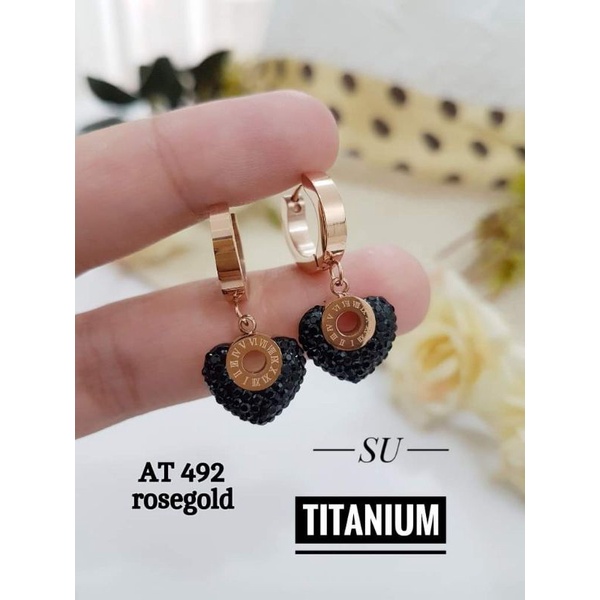 (COD) ANTING TUSUK TITANIUM PREMIUM LAPIS EMAS 24 KARAT IMPORT