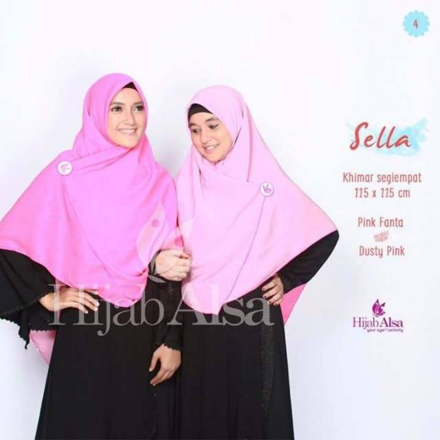 Hijab Alsa - Khimar Sella / Hijab segi empat bolak-balik