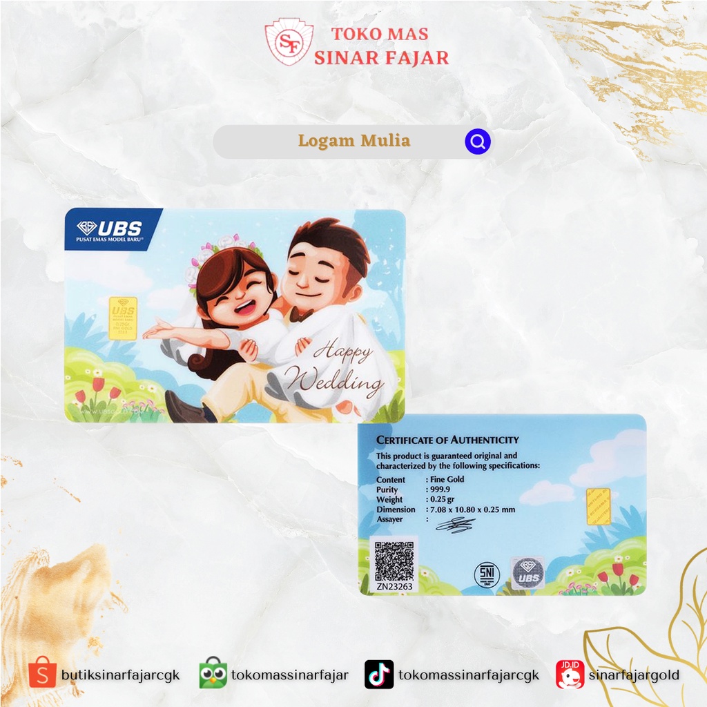 LM UBS EDISI HAPPY WEDDING 0.25 GR
