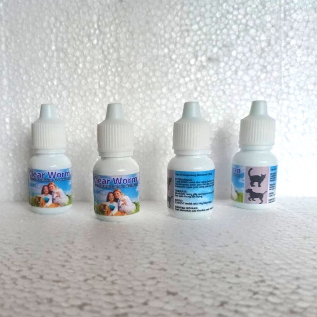 CLEAR WORM Obat Cacing Anjing Kucing Hewan Peliharaan FEZONE