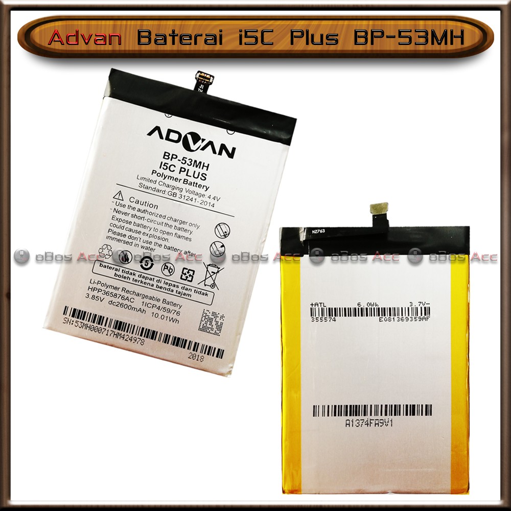 Baterai Advan i5C Plus BP-53MH BP53MH Original Batre