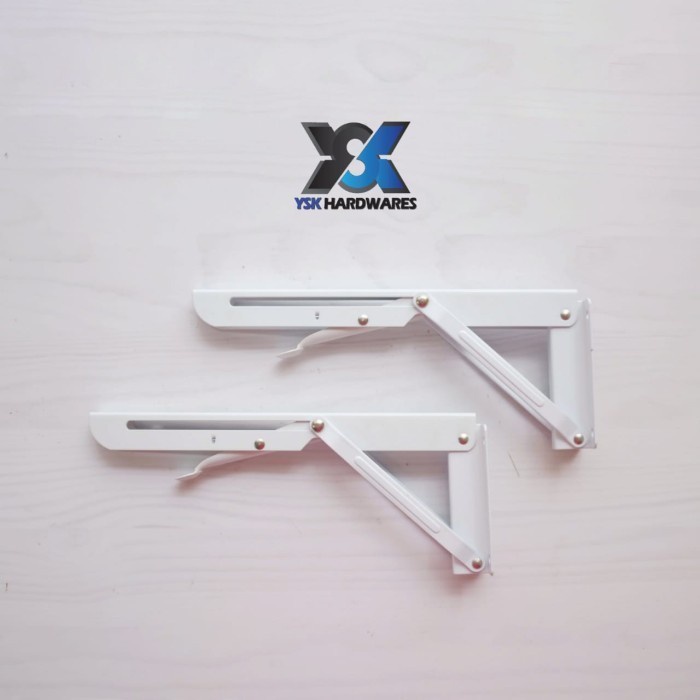 Siku Rak Lipat Kuat Tebal YSK 8 inch 20 cm / Folding Bracket 1 PASANG