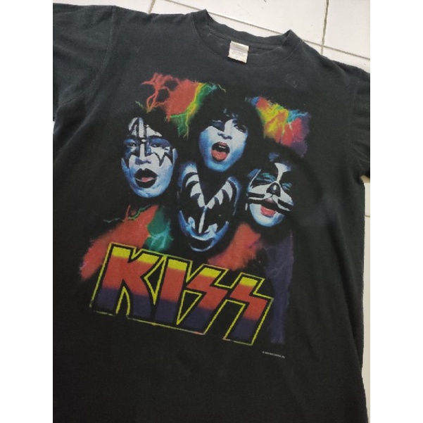 KAOS BAND KISS SECOND VINTAGE WARNA HITAM