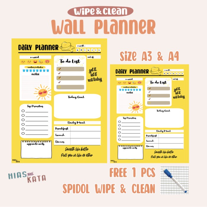 

Kusus Hari Ini Weekly Planner Daily Butter Planner Bts Butter Inspired Size A3 & A4 Berkualitas