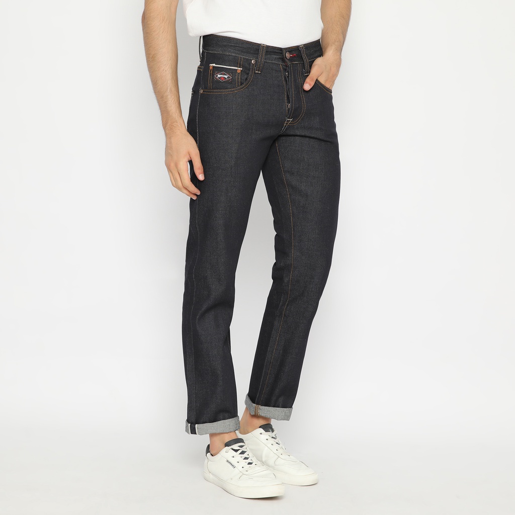 Papperdine - Celana Jeans Pria - 001 Origin Raw Denim UnsanforizedSlim Fit 14 OZ Non Stretch