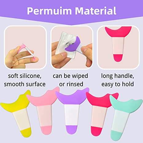 Alat Bantu Aplikator Maskara Bulu Mata Multifungsi Bahan Silikon Reusable Dengan Gagang