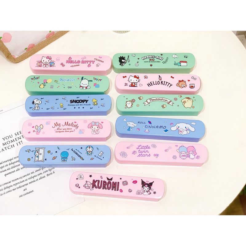 Tempat Sendok set sanrio PM020 sendok garpu alat makan bekal