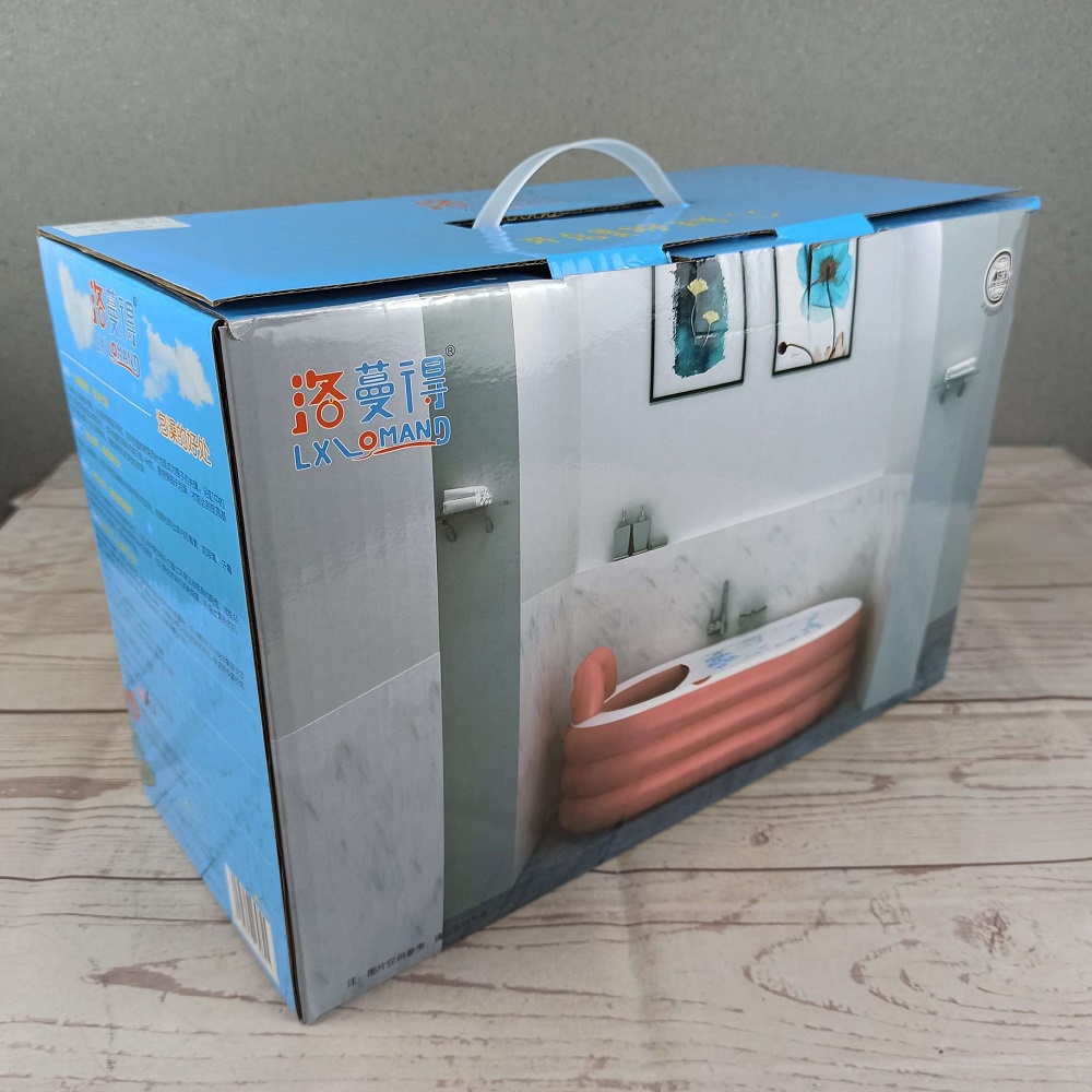 LXLOMAND Bak Mandi Angin Inflatable Bathtub Portable 145 x 80 x 70 cm with Pompa - WL-XX4 - Pink