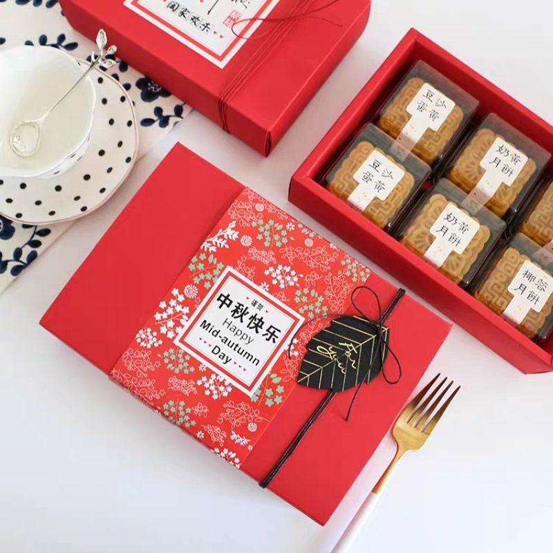 

LABEL BELT BOX MOONCAKE BOX 10pcs MID AUTUMN