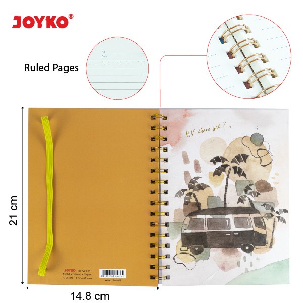 Ruled Notebook Agenda Buku Tulis Catatan Bergaris Joyko NB-720 A5