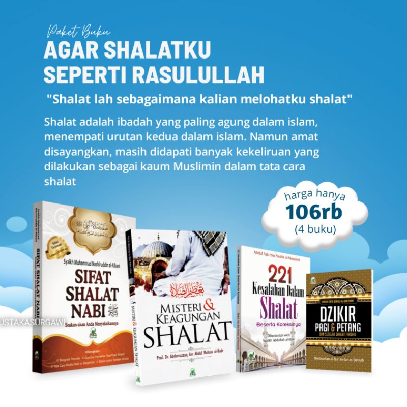 paket buku agar shalatku seperti Rasulullah