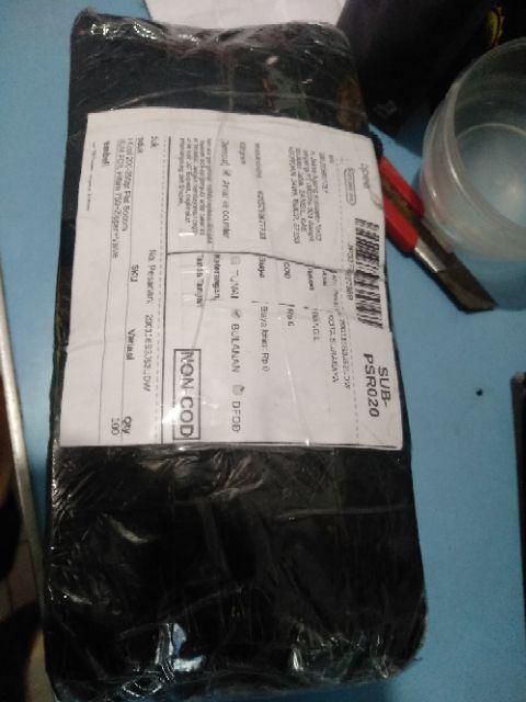 Kemasan Kopi 200-250gr Flat Bottom Alumunium Foil Hitam 750+zipper+valve