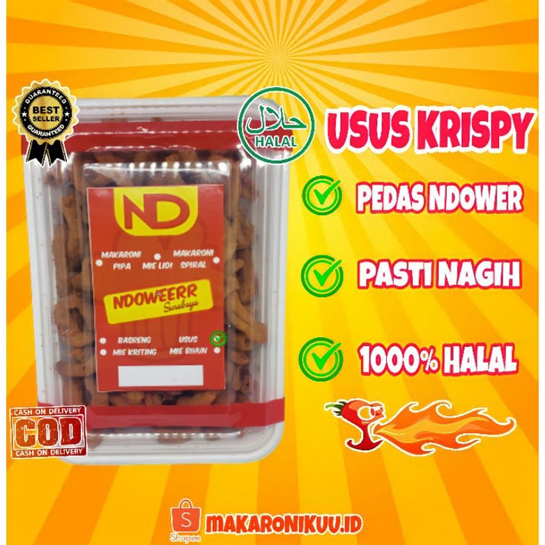 

Camilan Usus Crispy Pedas Ndower Kemasan Box 250g,Cemilan Enak Usus krispi Pedas Gurih Asin Murah