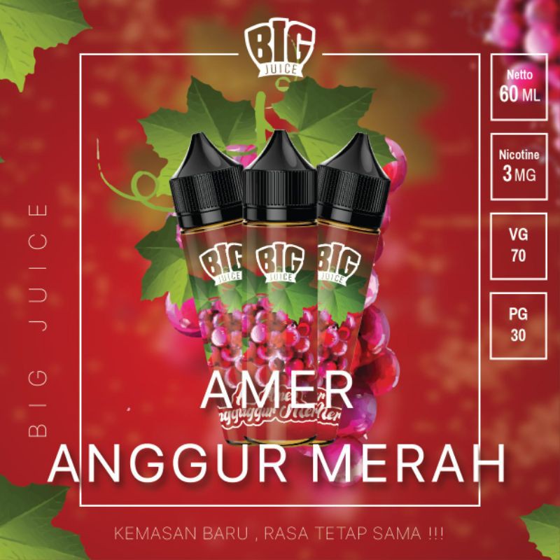 Liquids murah Anggur Merah AMER 3mg 60ml