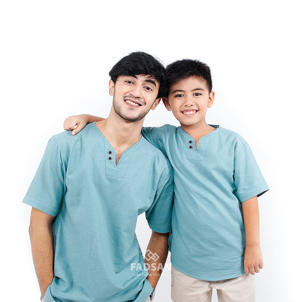 BAJU KOKO LENGAN PENDEK KAPEL COUPLE AYAH ANAK DEWASA PRIA MONO SERIES FADSAN