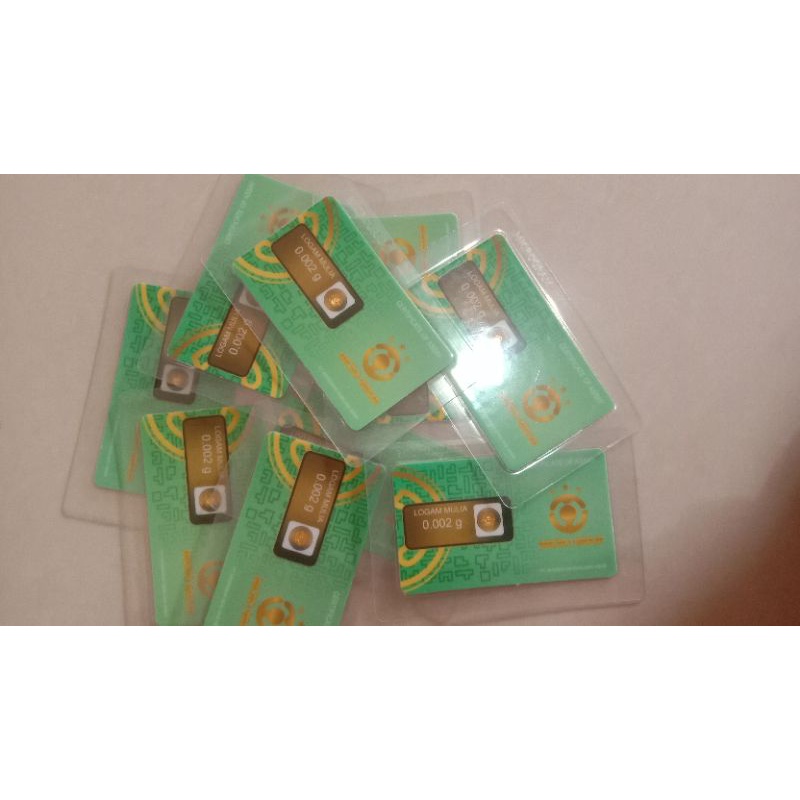 PROMO MICROGRAM 10 PCS EMAS MINI 0.002 GRAM LOGAM MULIA 24 KARAT DIJAMIN ASLI ORIGINAL