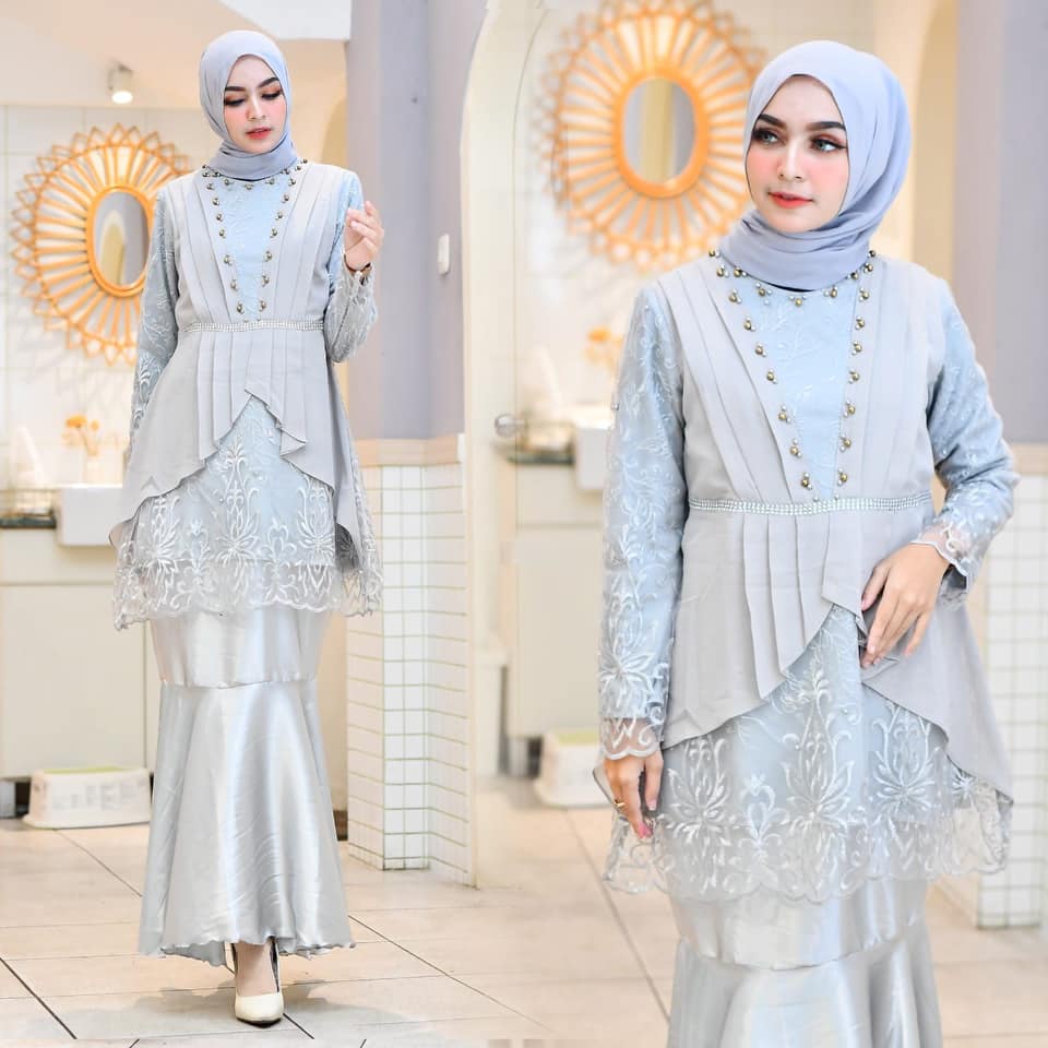 Setelan kebaya wisuda Modern Hijab remaja style modis terbaru Murah , Simple , Elegan