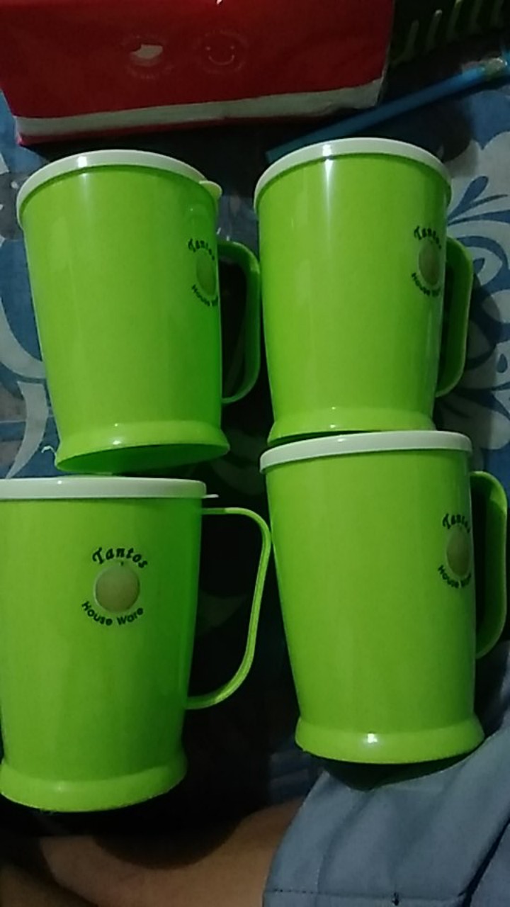 Gelas Gagang Tutup | Cangkir Gagang Melon Tantos 400 Ml  250gr