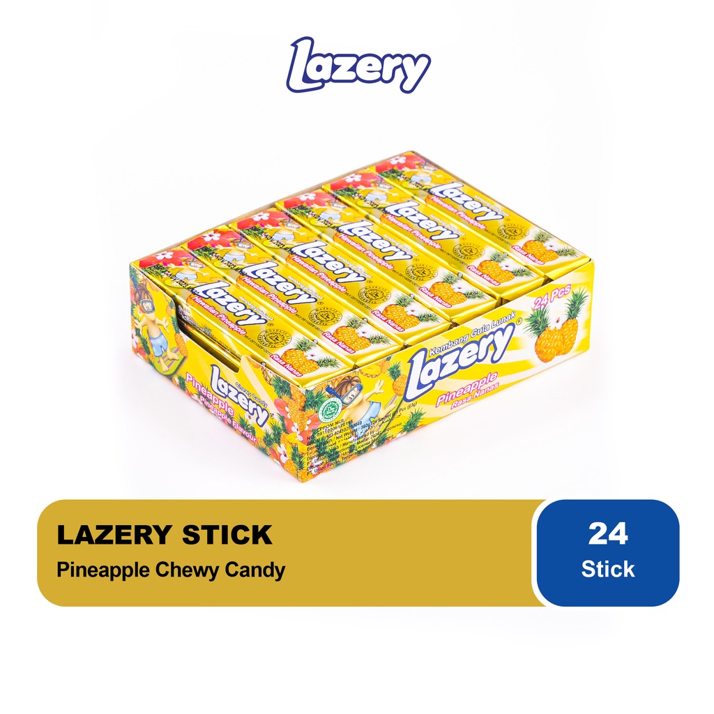 

Permen Lazery Stik Nanas 24 Stik - Lazery Stick Pineapple Candy