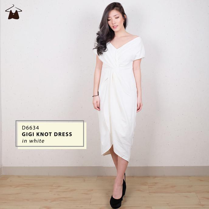 Diskon D6634 Gigi Knot Dress Terbaru