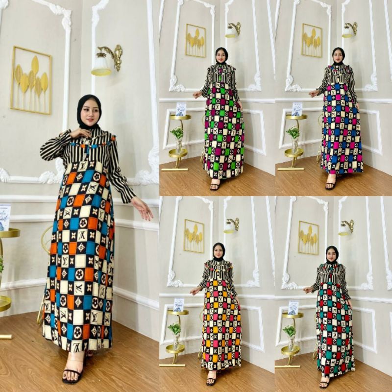 BAJU GAMIS WANITA TERBARU|GAMIS WANITA LV|GAMIS WANITA KEKINIAN|GAMIS RAYON