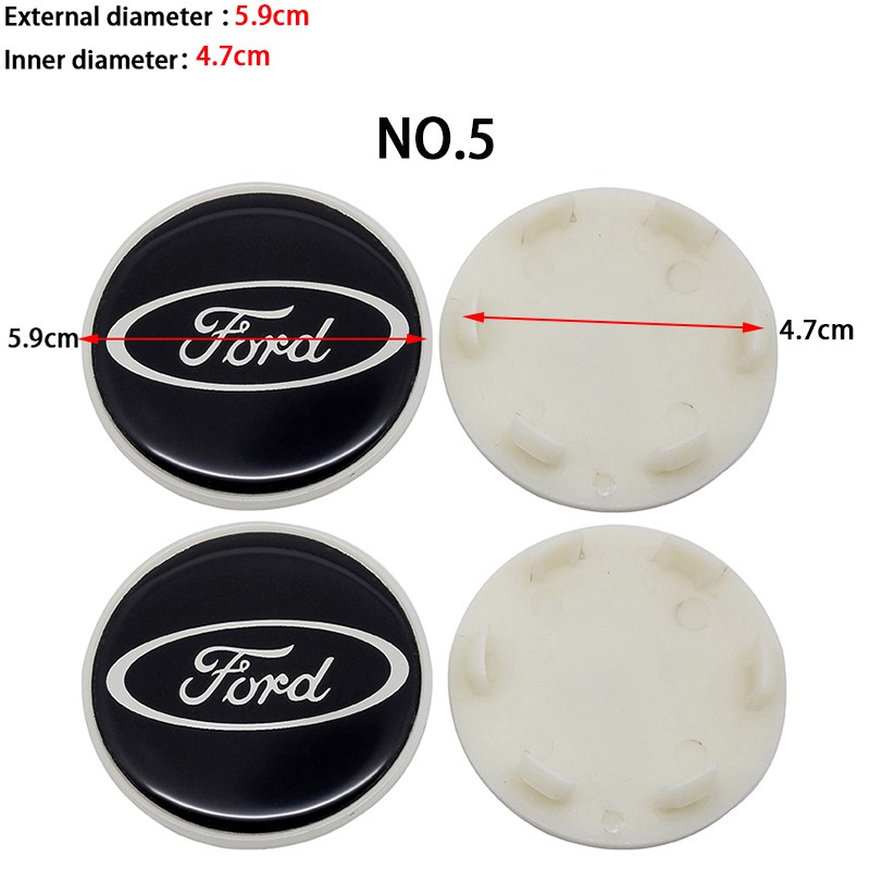 4pcs/set Cover Penutup Hub Tengah Roda Mobil Untuk Ford Focus F150 Fiesta Fusion Everest Tierra Expedition C-Max