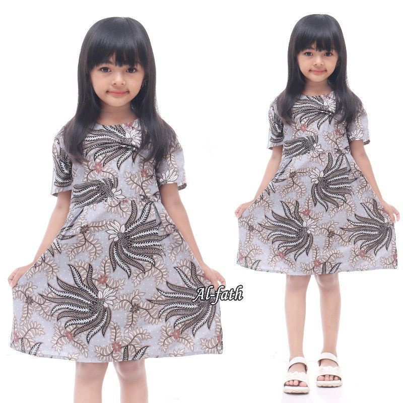BAJU BATIK COUPLE AYAH DAN ANAK LAKI-LAKI MOTIF MAHKOTA ABU