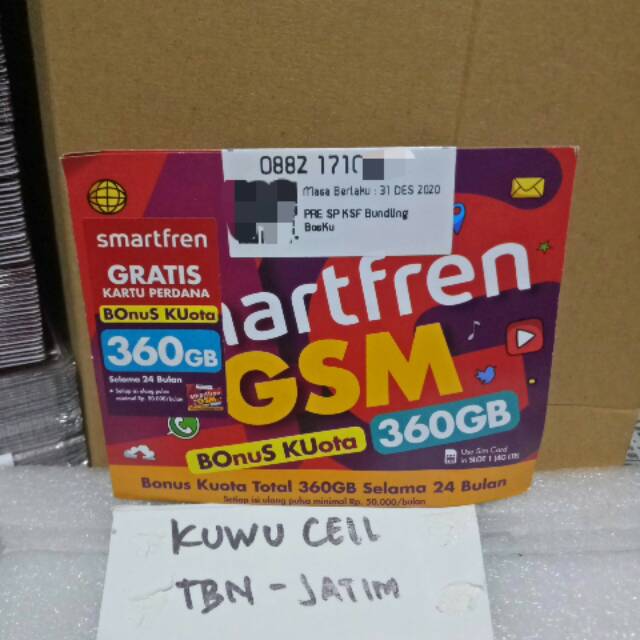 KARTU PERDANA SMARTFREN BOSKU (BOnuS KUota 360GB)