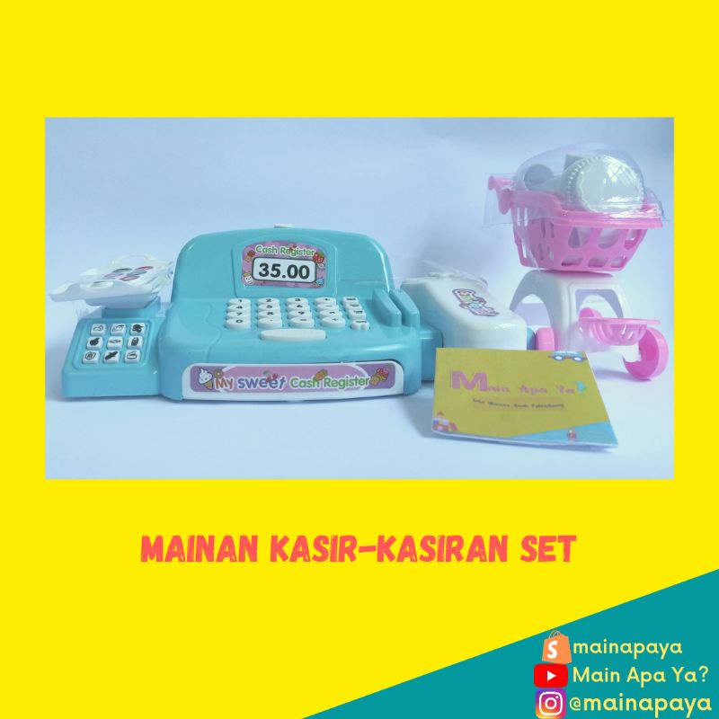 Mainan Kasir-kasiran Set | Mainan Kasir Trolley
