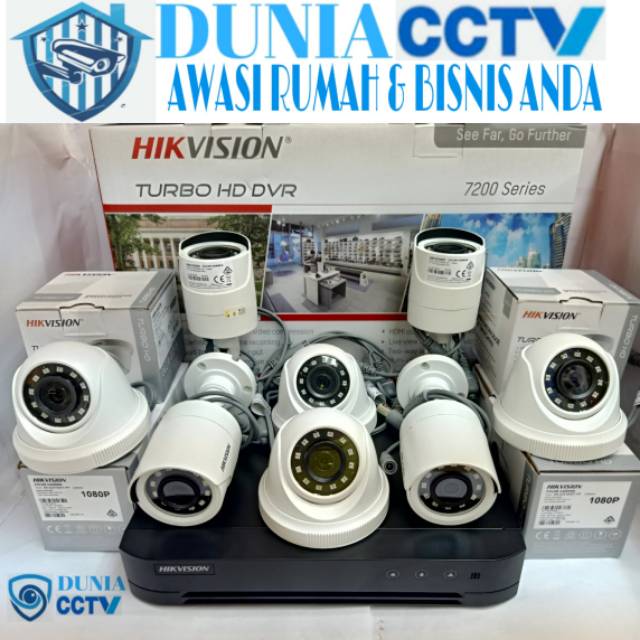 PAKET CCTV HIKVISION 8CHANEL 2MP KOMPLIT TINGGAL PASANG BOSSQU