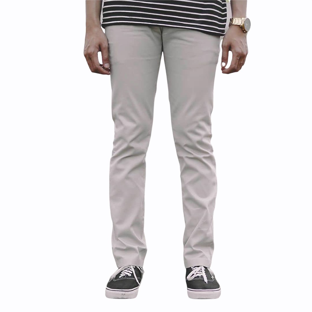 [ IMAJINER ] celana chino panjang dewasa premium slimfitting distro kantor santai hitam strech melar jumbo