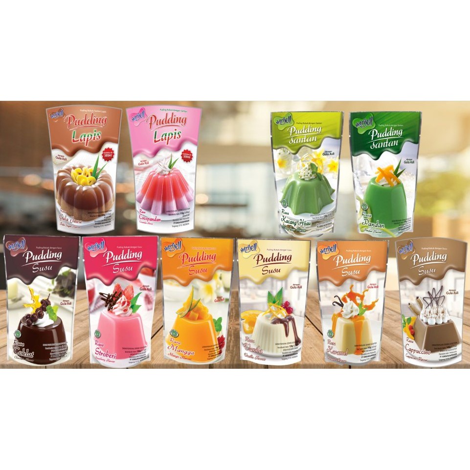 (JSO) Nutrijell Nutrijel PUDDING Susu Puding Susu All Varian Rasa BPOM HALAL