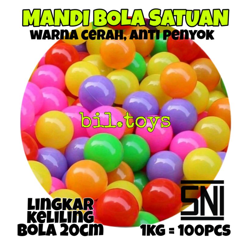 MAINAN ANAK MANDI BOLA WARNA WARNI KOLAM BOLA SATUAN