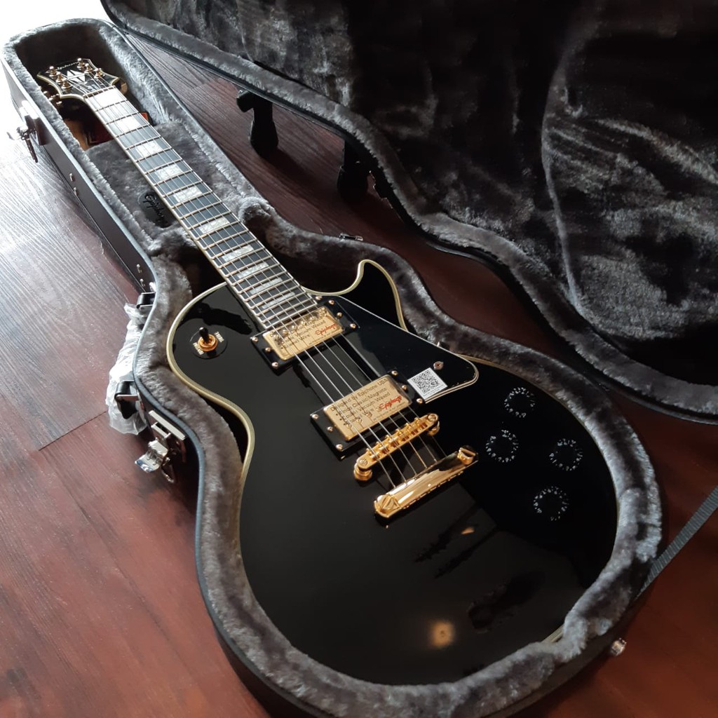 Epiphone Ltd Ed Les Paul Custom Lite Electric Guitar, Ebony W/Hardcase