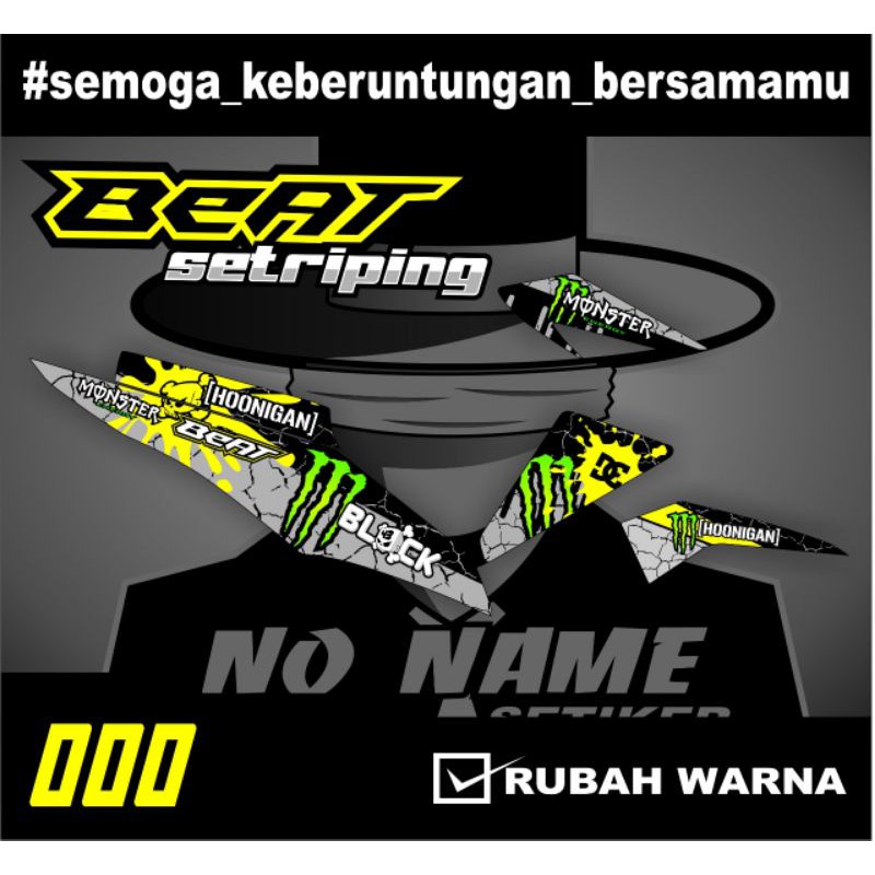 striping setiker stiker beat fi 2013-2015 (b18)  variasi - stiker motor honda setriping beat