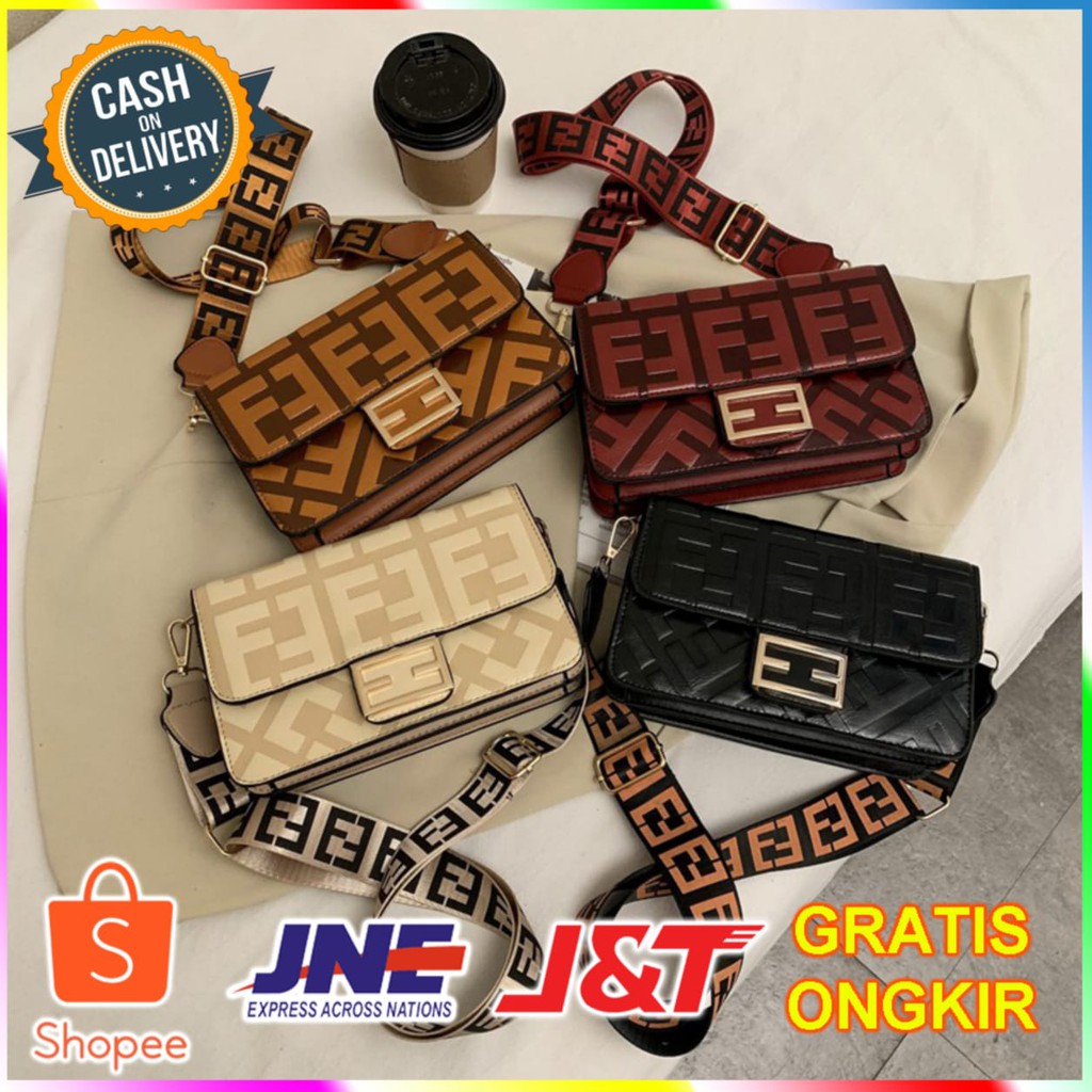 TAS SELEMPANG WANITA F3ND1/TAS WANITA SLINGBAG/TAS WANITA IMPORT/TAS SELEMPANG IMPORT#C7387