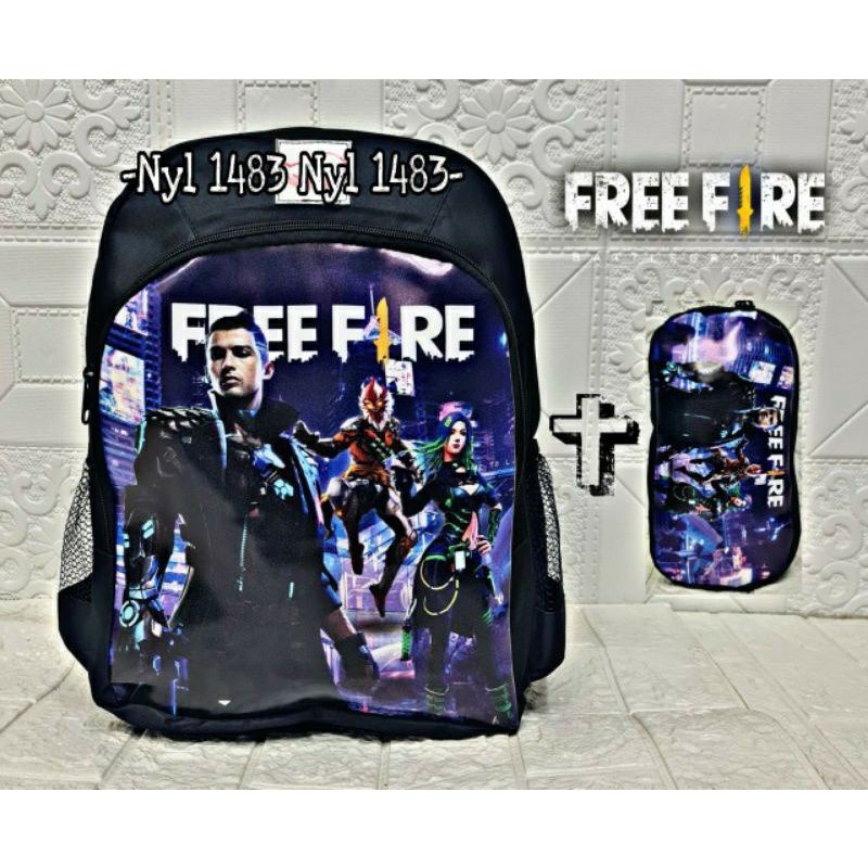 Ransel fireefire 2 Motif Tas punggung anak laki laki Tas sekolah free tempat pensil